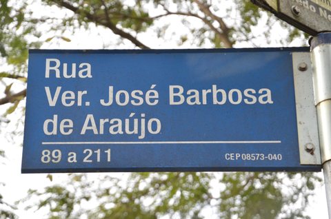 Rua onde se localiza a Câmara Municipal